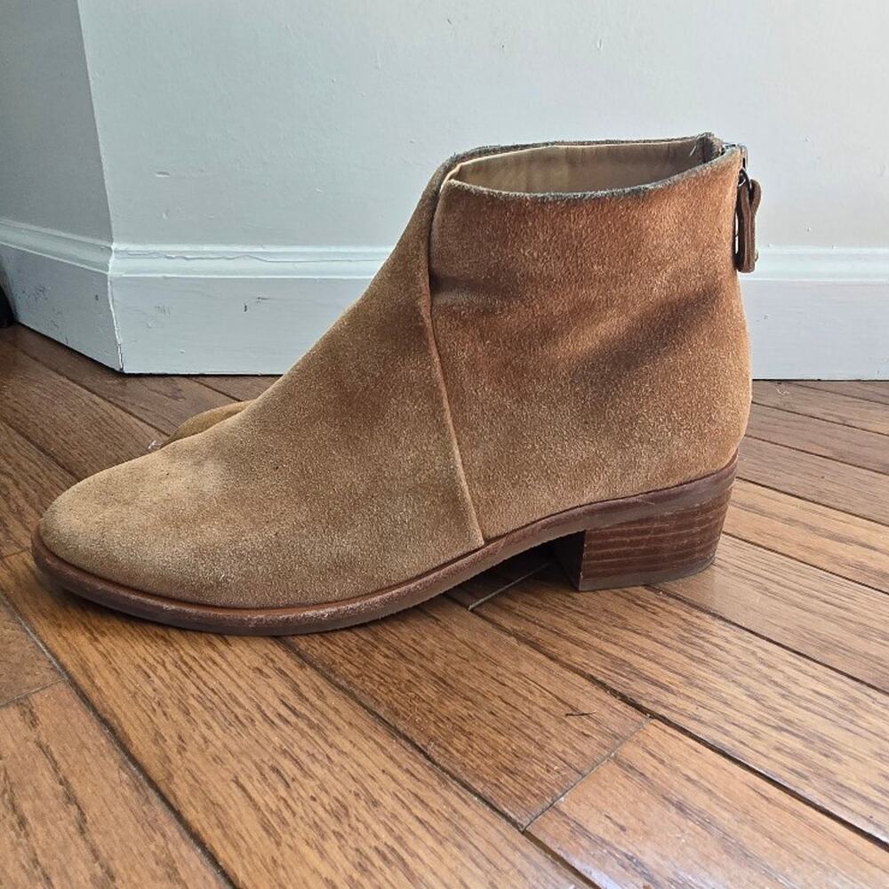 Soludos tan brown womens leather booties 7.5